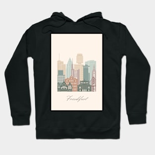 Frankfurt, Germany, map skyline - 02 style Hoodie